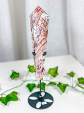 Load image into Gallery viewer, Crazy Lace Agate Wand on Stand (92C)