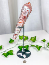Load image into Gallery viewer, Crazy Lace Agate Wand on Stand (92C)