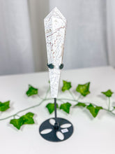 Load image into Gallery viewer, Crazy Lace Agate Wand on Stand (88A)