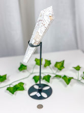 Load image into Gallery viewer, Crazy Lace Agate Wand on Stand (88A)
