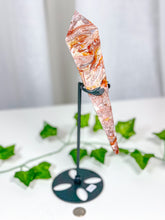 Load image into Gallery viewer, Crazy Lace Agate Wand on Stand (85B)