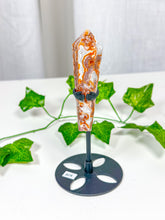 Load image into Gallery viewer, Crazy Lace Agate Wand on Stand (35A)