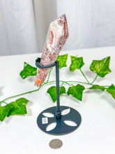 Load image into Gallery viewer, Crazy Lace Agate Wand on Stand (32B)