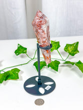 Load image into Gallery viewer, Crazy Lace Agate Wand on Stand (32C)