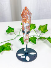 Load image into Gallery viewer, Crazy Lace Agate Wand on Stand (30A)