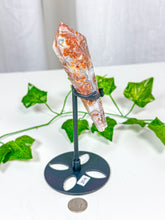 Load image into Gallery viewer, Crazy Lace Agate Wand on Stand (30A)