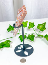 Load image into Gallery viewer, Crazy Lace Agate Wand on Stand (30A)