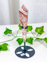 Load image into Gallery viewer, Crazy Lace Agate Wand on Stand (28B)