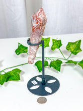 Load image into Gallery viewer, Crazy Lace Agate Wand on Stand (28B)