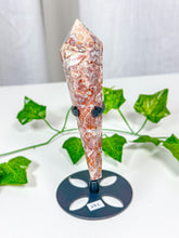 Load image into Gallery viewer, Crazy Lace Agate Wand on Stand (28C)