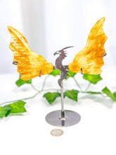 Load image into Gallery viewer, Golden Healer Dragon Wings on Stand (40H)