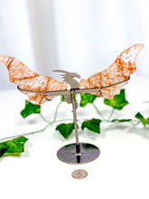 Load image into Gallery viewer, Fire Quartz Dragon Wings on Stand (40D)