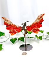 Load image into Gallery viewer, Red Jasper Dragon Wings on Stand (40L)