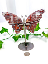 Load image into Gallery viewer, Mexican Crazy Lace Agate Butterfly on Stand (42D)