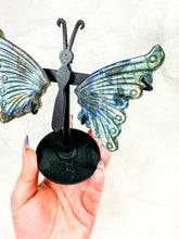 Load image into Gallery viewer, Labradorite Butterfly Wings on Stand (40V)