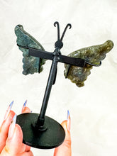 Load image into Gallery viewer, Labradorite Butterfly Wings on Stand (40V)