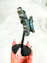 Load image into Gallery viewer, Labradorite Butterfly Wings on Stand (40B)
