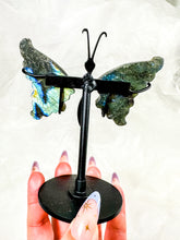 Load image into Gallery viewer, Labradorite Butterfly Wings on Stand (40B)