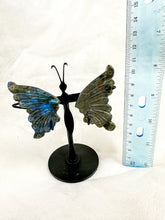 Load image into Gallery viewer, Labradorite Butterfly Wings on Stand (40B)