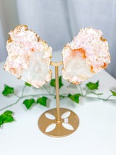Load image into Gallery viewer, Pink Amethyst Butterfly Wings on Stand (122)