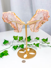 Load image into Gallery viewer, Pink Amethyst Butterfly Wings on Stand (132A)