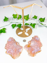 Load image into Gallery viewer, Pink Amethyst Butterfly Wings on Stand (135B)