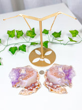 Load image into Gallery viewer, Pink Amethyst Butterfly Wings on Stand (172)