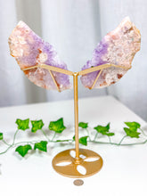 Load image into Gallery viewer, Pink Amethyst Butterfly Wings on Stand (188)