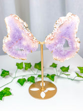 Load image into Gallery viewer, Pink Amethyst Butterfly Wings on Stand (211)