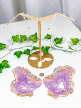 Load image into Gallery viewer, Pink Amethyst Butterfly Wings on Stand (211)
