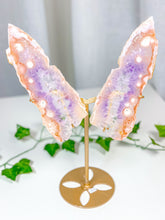 Load image into Gallery viewer, Pink Amethyst Butterfly Wings on Stand (268)