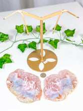 Load image into Gallery viewer, Pink Amethyst Butterfly Wings on Stand (166)