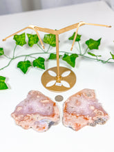 Load image into Gallery viewer, Pink Amethyst Butterfly Wings on Stand (120A)