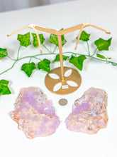Load image into Gallery viewer, Pink Amethyst Butterfly Wings on Stand (115A)