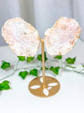 Load image into Gallery viewer, Pink Amethyst Butterfly Wings on Stand (110B)