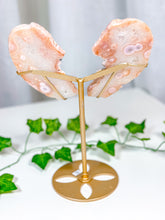 Load image into Gallery viewer, Pink Amethyst Butterfly Wings on Stand (125)