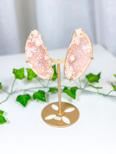 Load image into Gallery viewer, Pink Amethyst Butterfly Wings on Stand (72A)