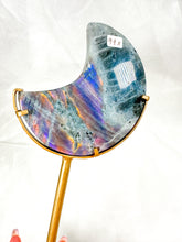 Load image into Gallery viewer, Labradorite Moon on Stand (94X)