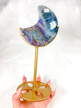 Load image into Gallery viewer, Labradorite Moon on Stand (94X)