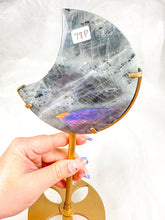 Load image into Gallery viewer, Labradorite Moon on Stand (78P)
