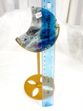 Load image into Gallery viewer, Labradorite Moon on Stand (78P)