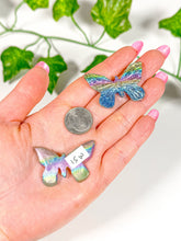 Load image into Gallery viewer, Titanium Rainbow Aura Bismuth Butterfly