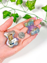 Load image into Gallery viewer, Titanium Rainbow Aura Bismuth Teddy Bear