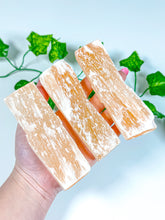 Load image into Gallery viewer, Peach Satin Spar Selente Wand