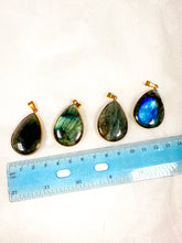 Load image into Gallery viewer, Labradorite Gold Pendent (PICK YOUR OWN)