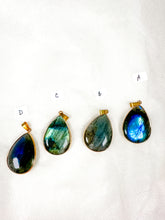 Load image into Gallery viewer, Labradorite Gold Pendent (PICK YOUR OWN)