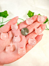 Load image into Gallery viewer, Mini Rose Quartz Cat Head