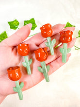 Load image into Gallery viewer, Red Jasper/Green Aventurine Rose