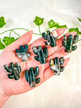 Load image into Gallery viewer, Mini Moss Agate Cactus