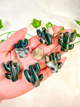 Load image into Gallery viewer, Mini Moss Agate Cactus